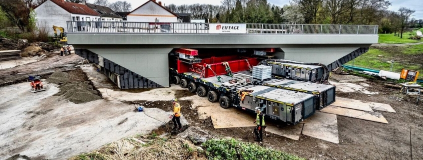 Betonbauwerk, SPMT, Schwertransport, Rekordgewicht