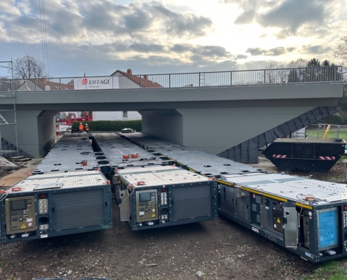 Betonbauwerk, SPMT, Schwertransport, Rekordgewicht